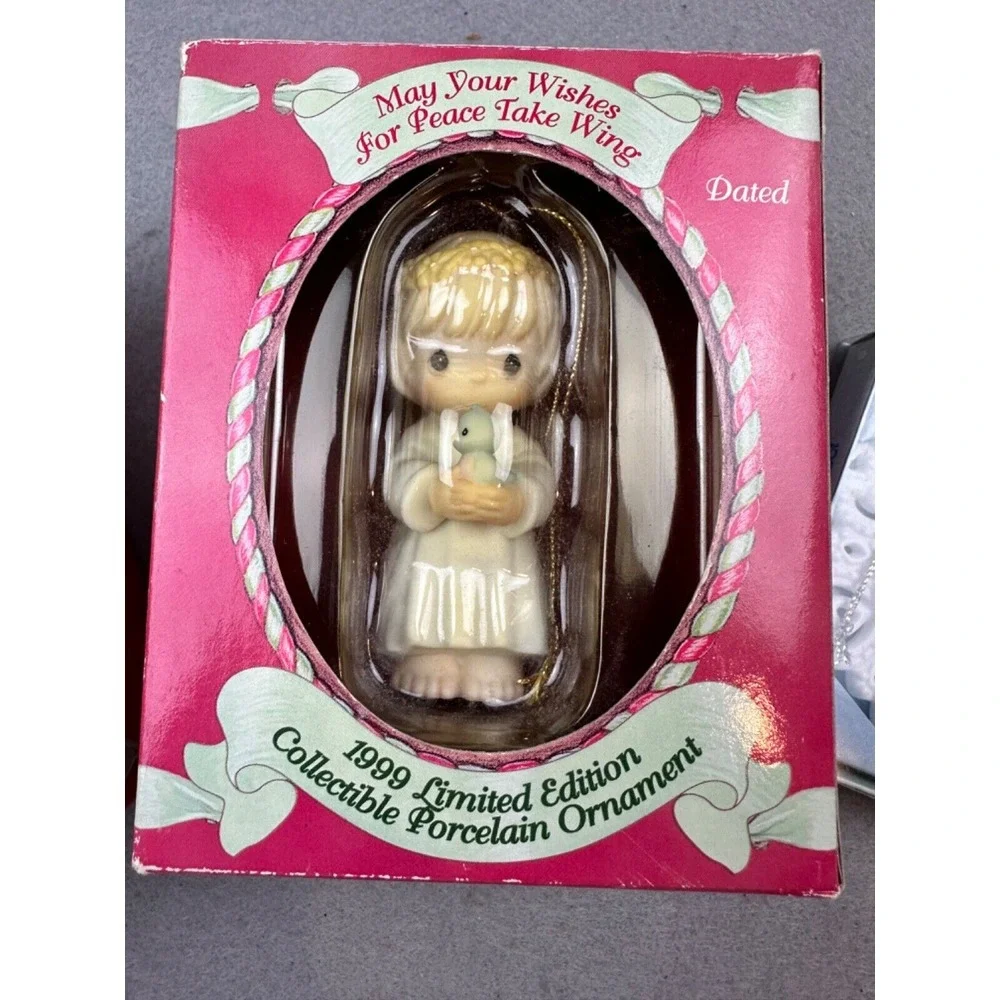 3 Precious Moments‎ 1998 & 1999 Limited Edition Collectible Porcelain Ornaments